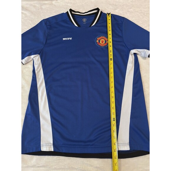 Blue MANCHESTER UNITED FC MUFC Football Soccer Mens Jersey Kit Large Shirt - Picture 5 of 8